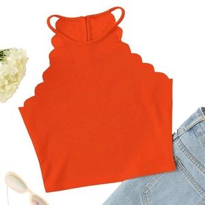 Orange crop top